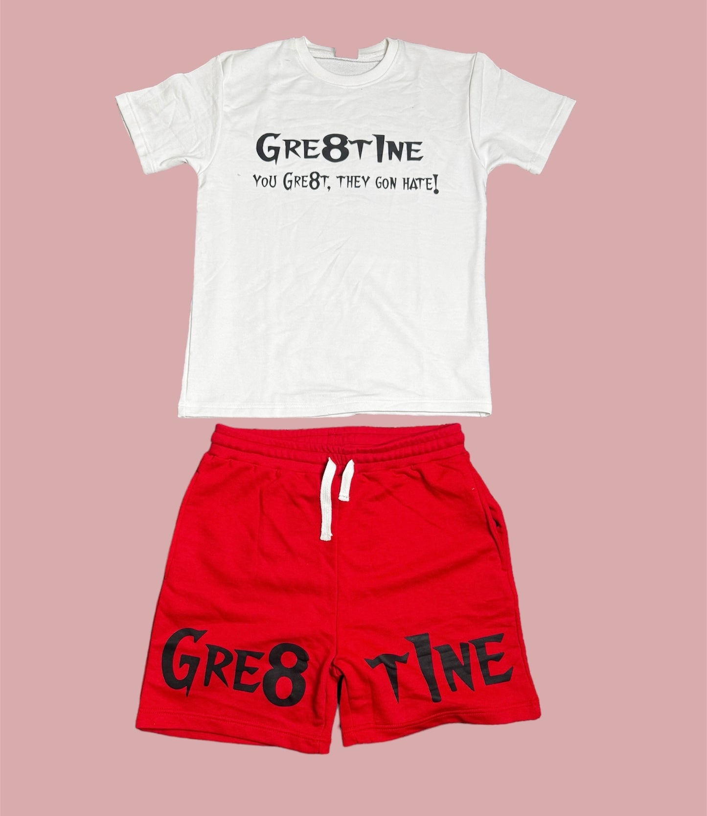 Graphic tees and short set