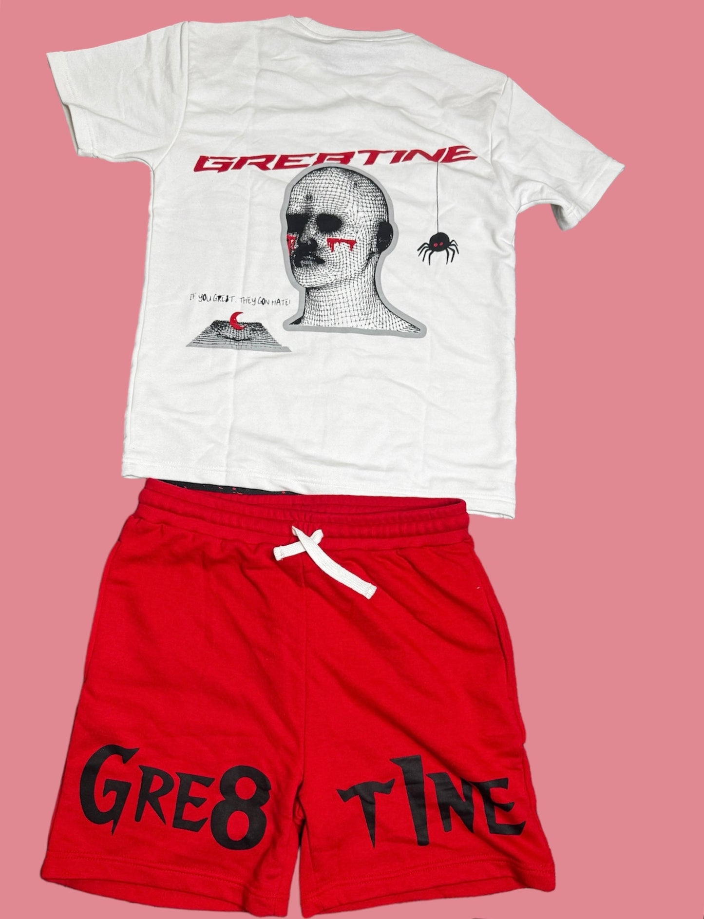 Graphic tees and short set